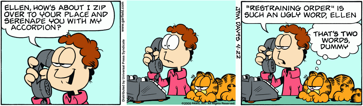 Garfield, April 22, 2005