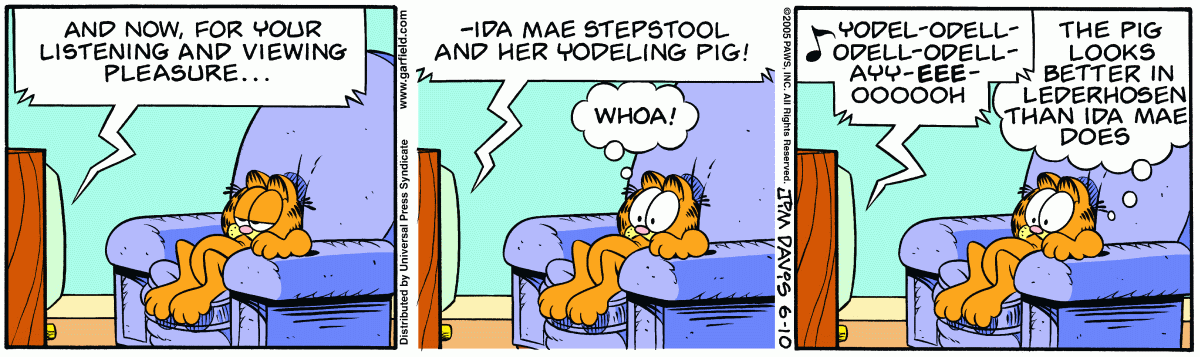 Garfield, June 10, 2005