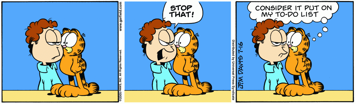 Garfield, July 16, 2005