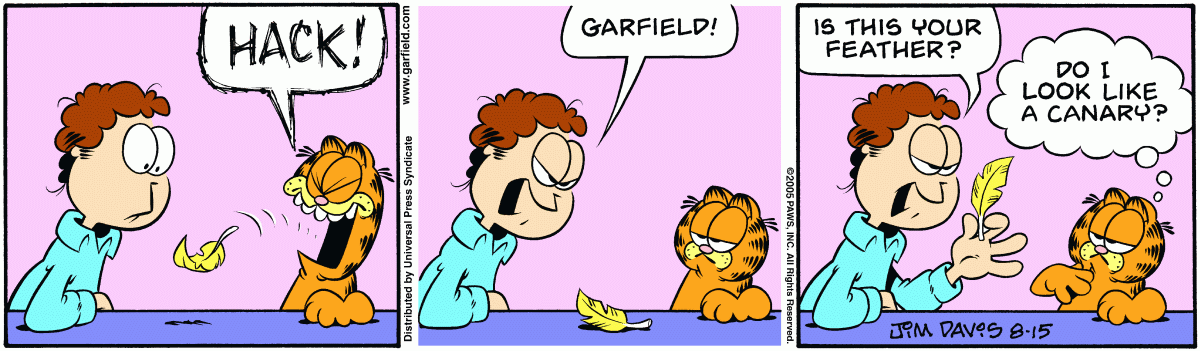 Garfield, August 15, 2005