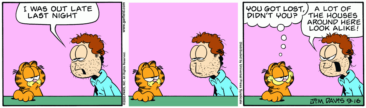 Garfield, September 16, 2005