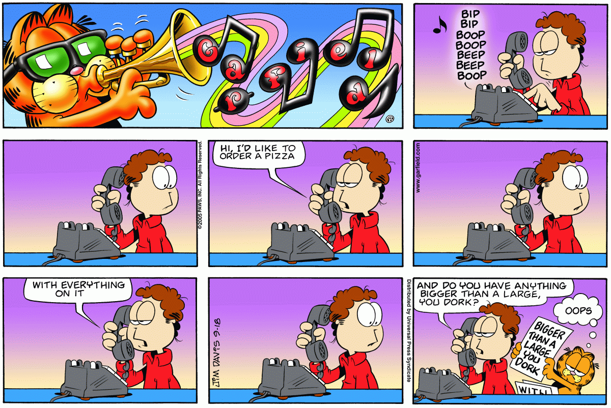 Garfield, September 18, 2005