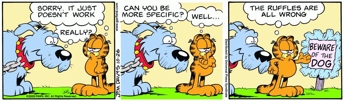 Garfield, October 26, 2005