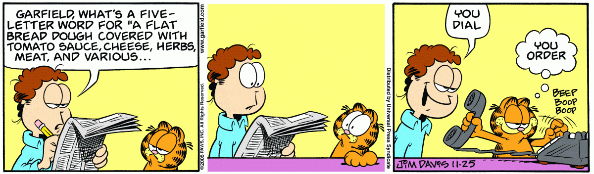 Garfield, November 25, 2005