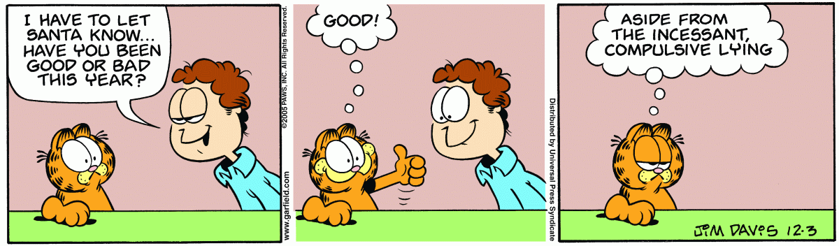 Garfield, December 3, 2005
