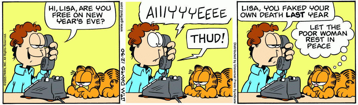 Garfield, December 30, 2005