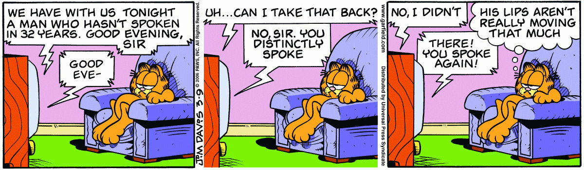 Garfield, March 9, 2006