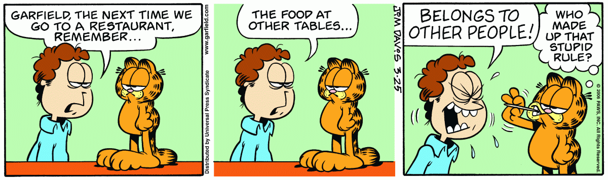 Garfield, March 25, 2006