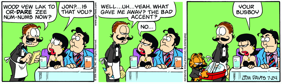 Garfield, July 24, 2006