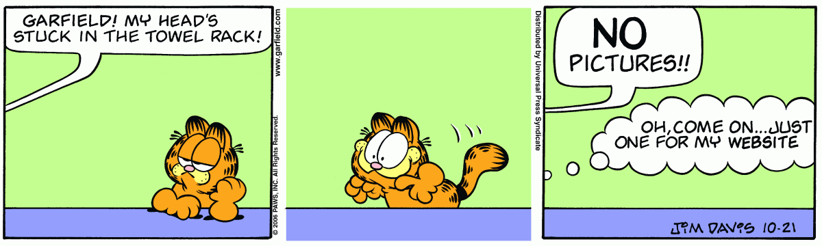 Garfield, October 21, 2006