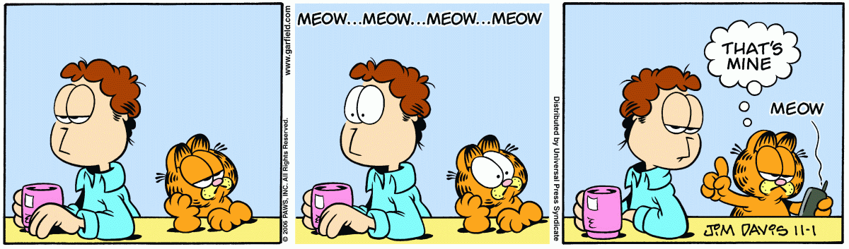 Garfield, November 1, 2006