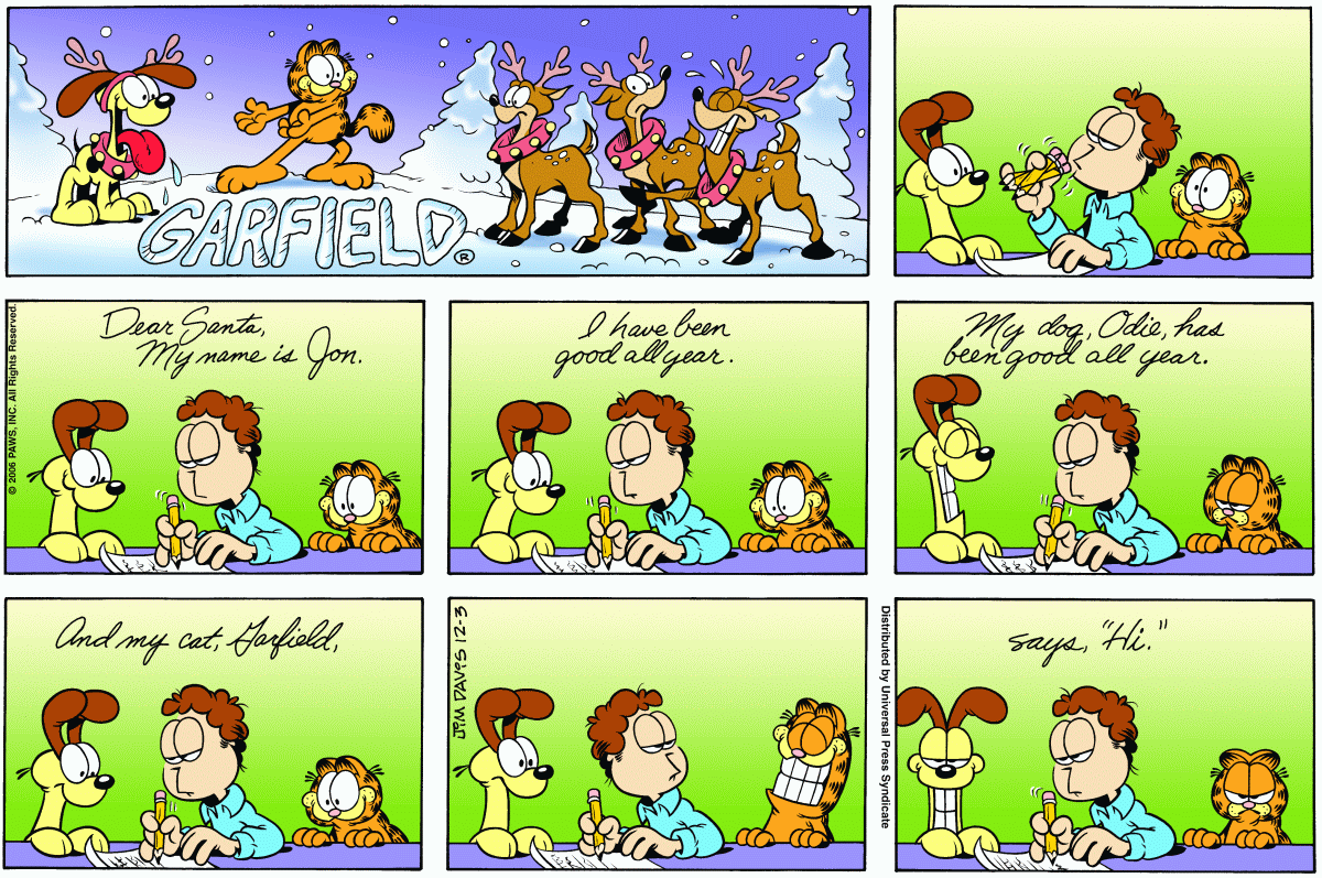 Garfield, December 3, 2006