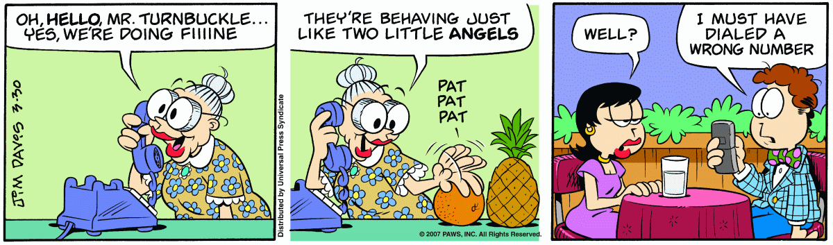 Garfield, March 30, 2007