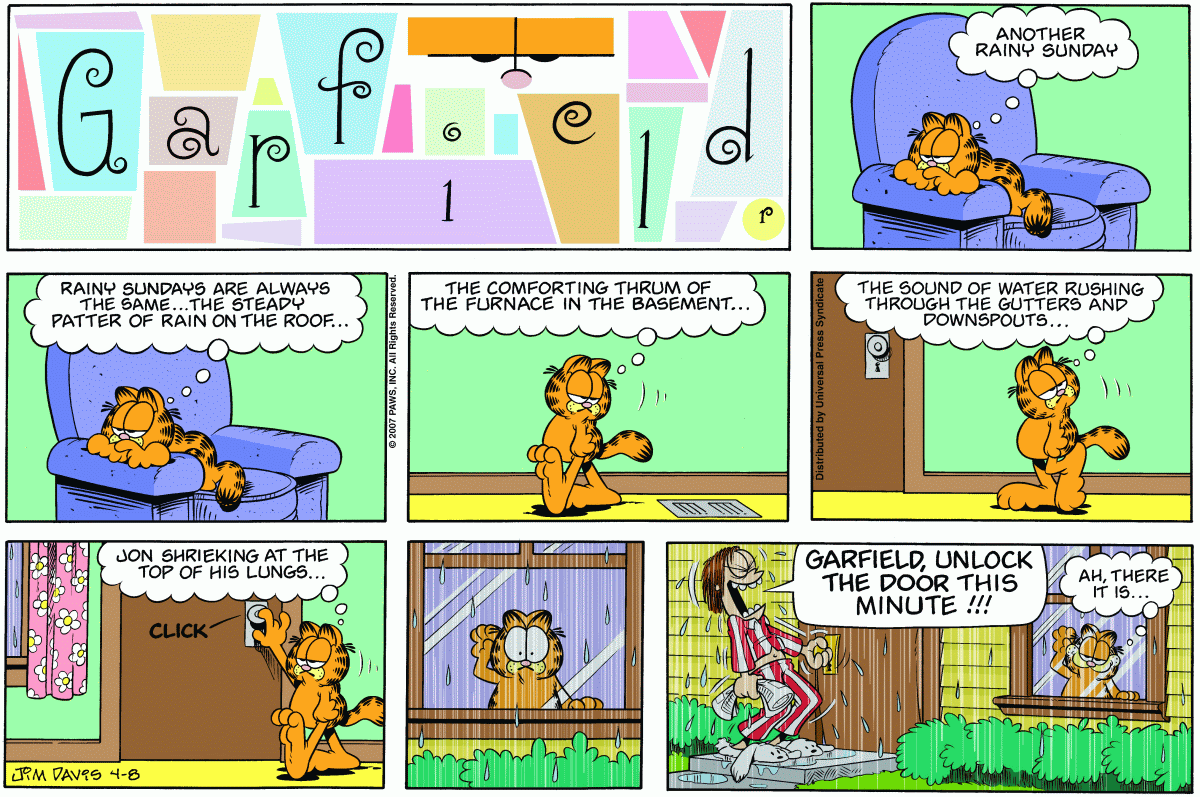Garfield, April 8, 2007