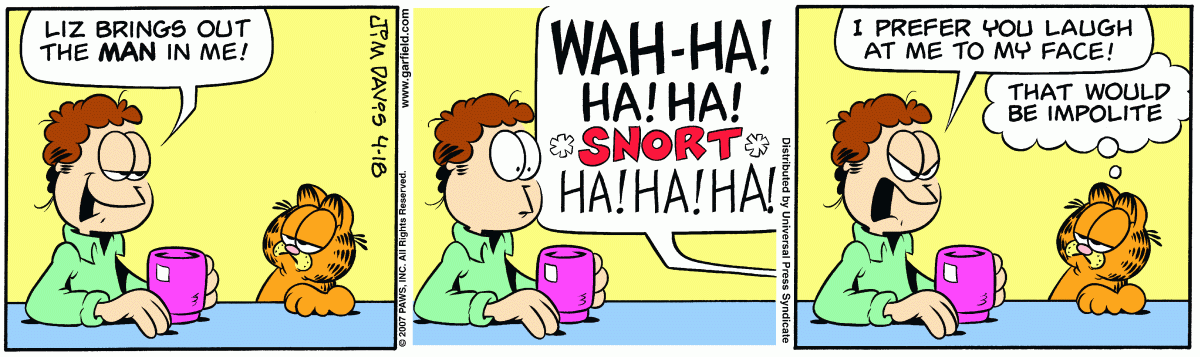Garfield, April 18, 2007