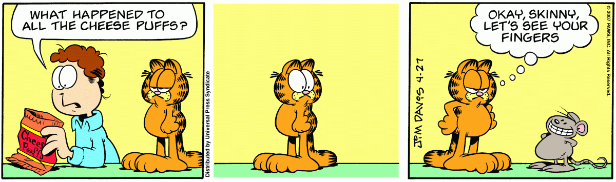 Garfield, April 27, 2007