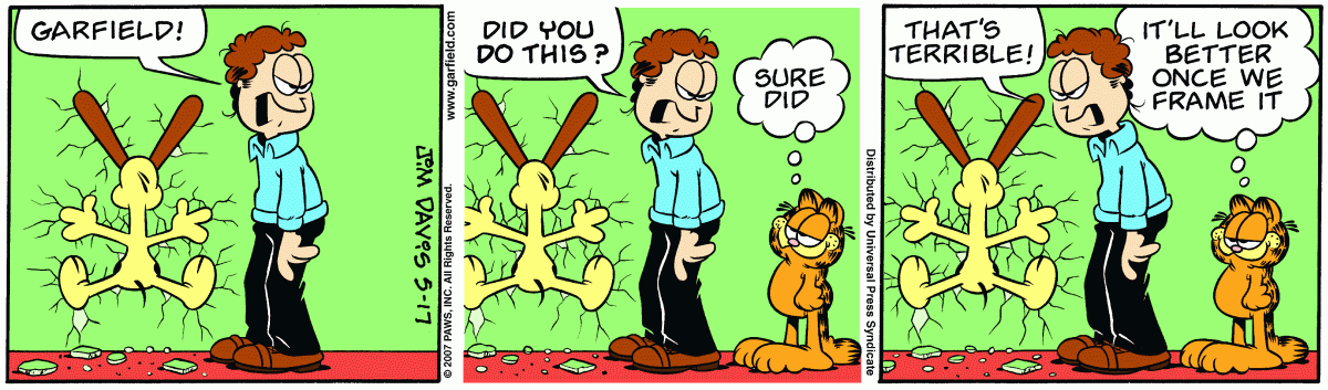 Garfield, May 17, 2007