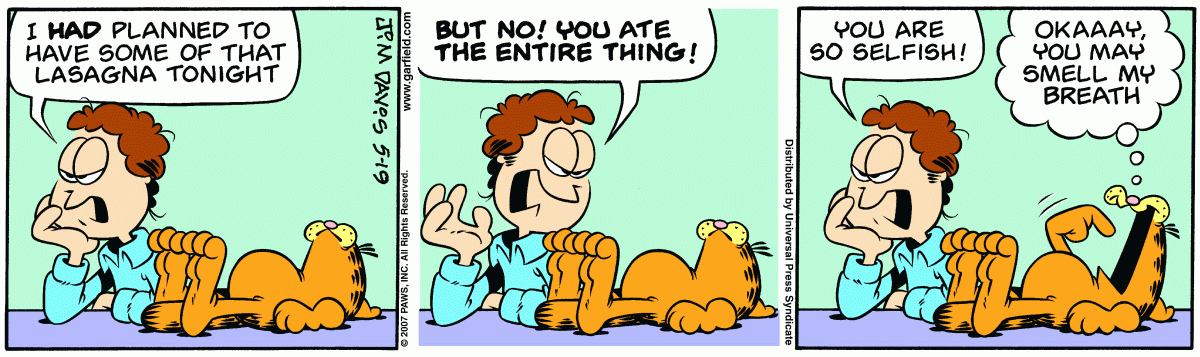 Garfield, May 19, 2007