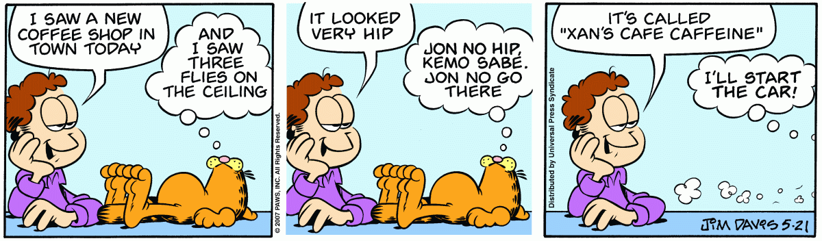 Garfield, May 21, 2007