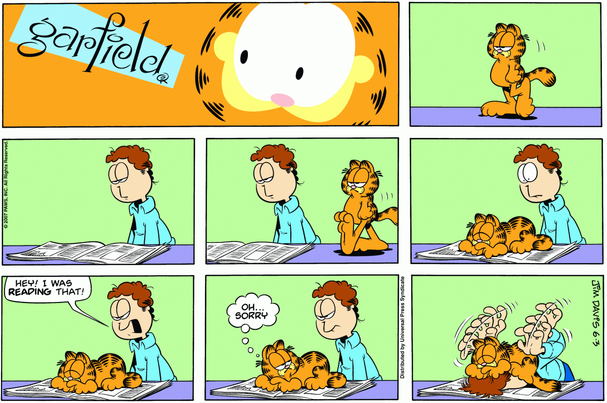 Garfield, June 3, 2007