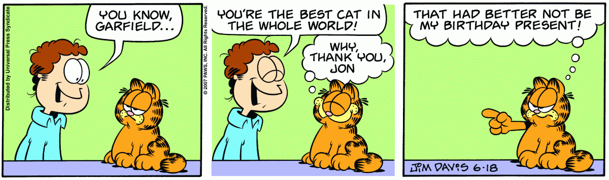 Garfield, June 18, 2007