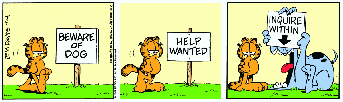Garfield, July 4, 2007