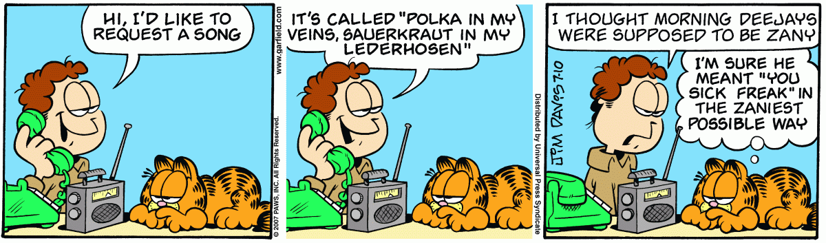 Garfield, July 10, 2007