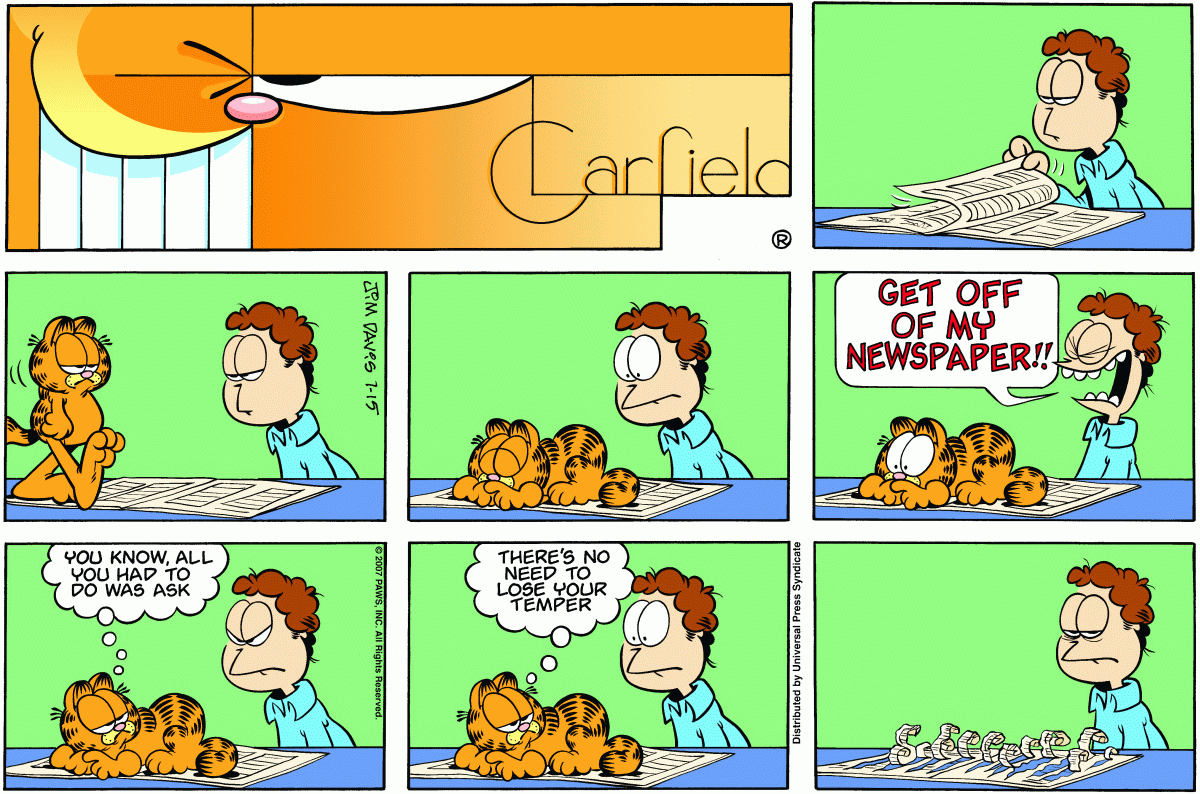 Garfield, July 15, 2007
