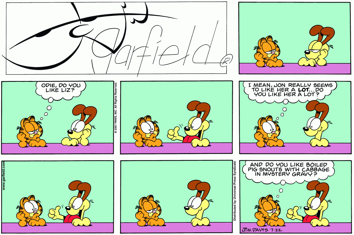 Garfield, July 22, 2007
