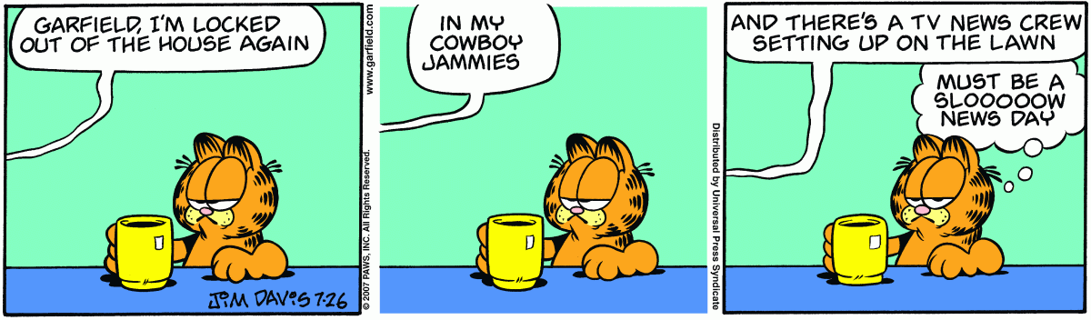 Garfield, July 26, 2007