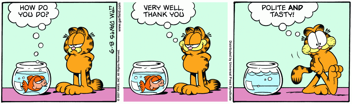 Garfield, August 9, 2007