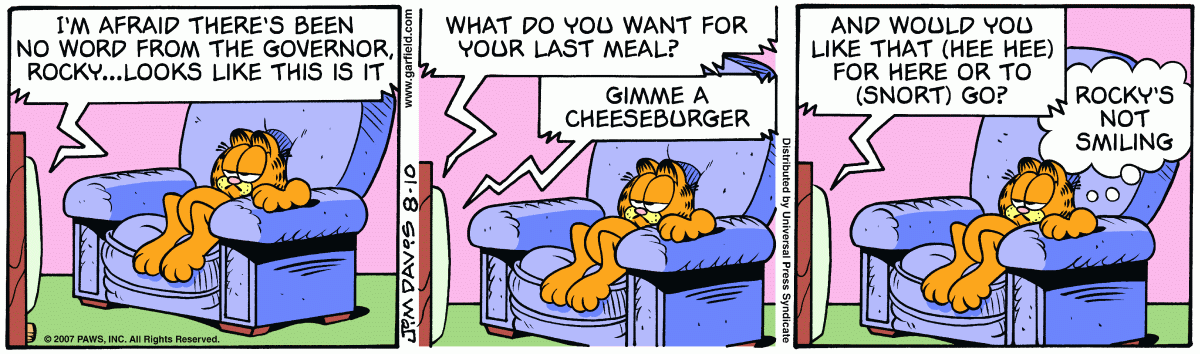 Garfield, August 10, 2007