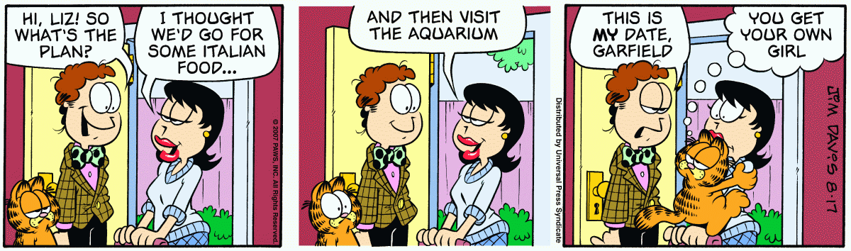 Garfield, August 17, 2007