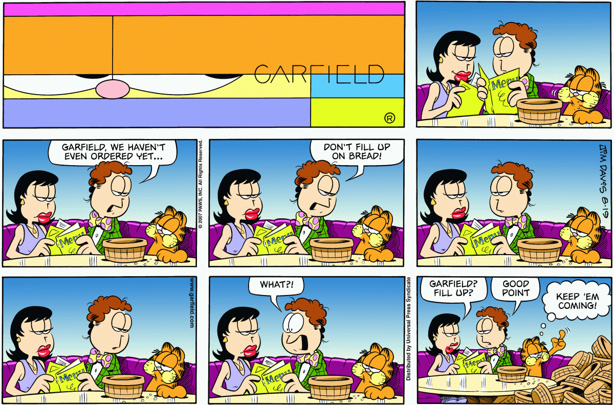 Garfield, August 19, 2007