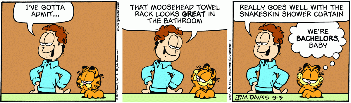 Garfield, September 3, 2007