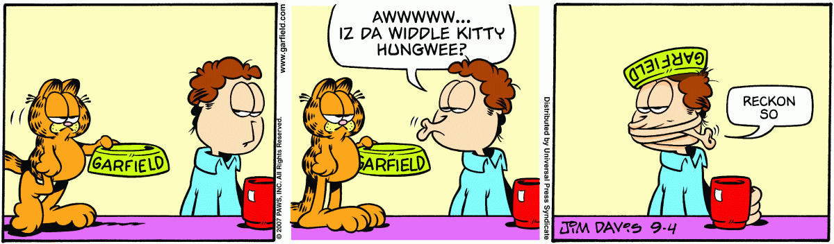 Garfield, September 4, 2007