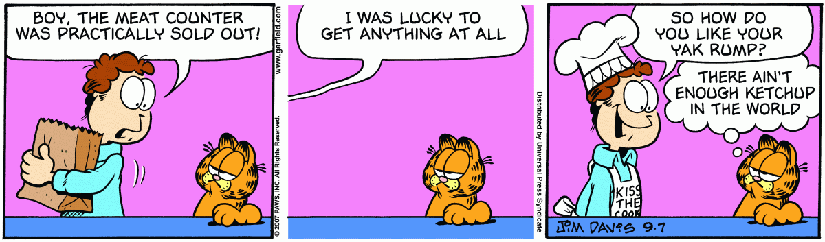 Garfield, September 7, 2007