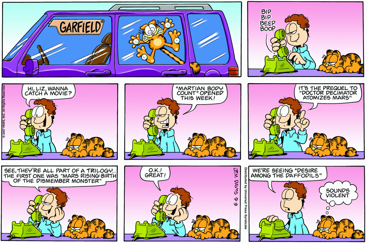 Garfield, September 9, 2007