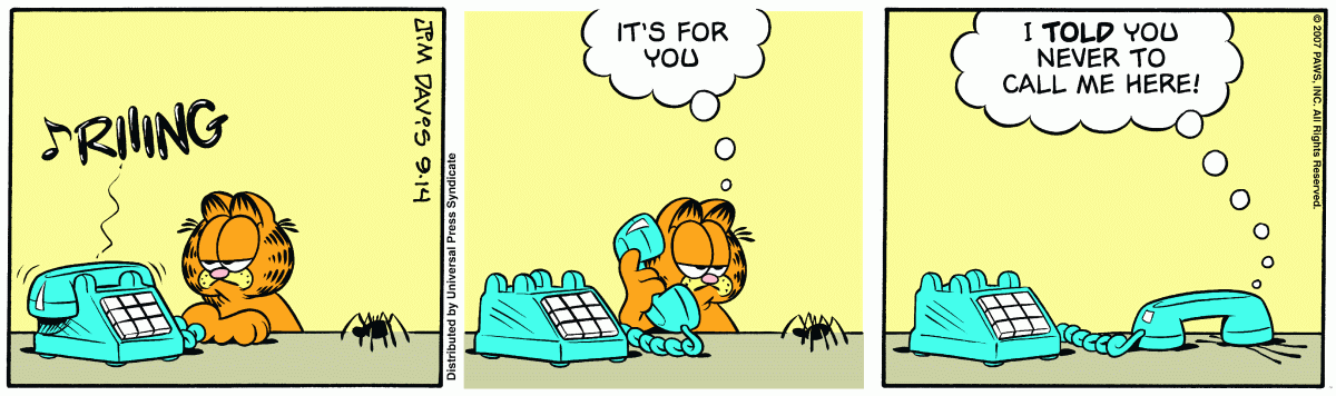 Garfield, September 14, 2007