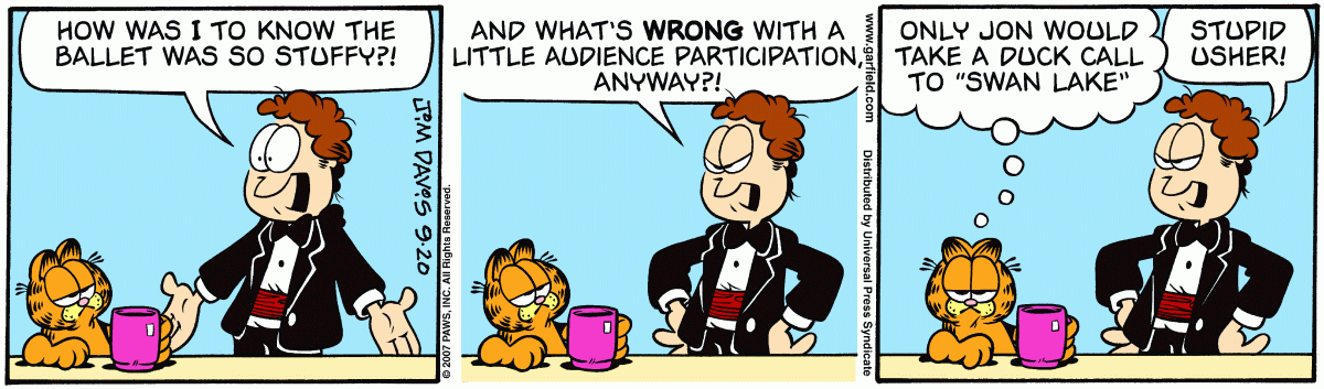Garfield, September 20, 2007