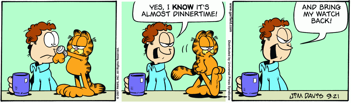 Garfield, September 21, 2007