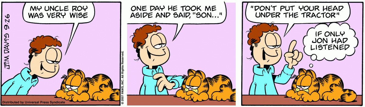 Garfield, September 26, 2007