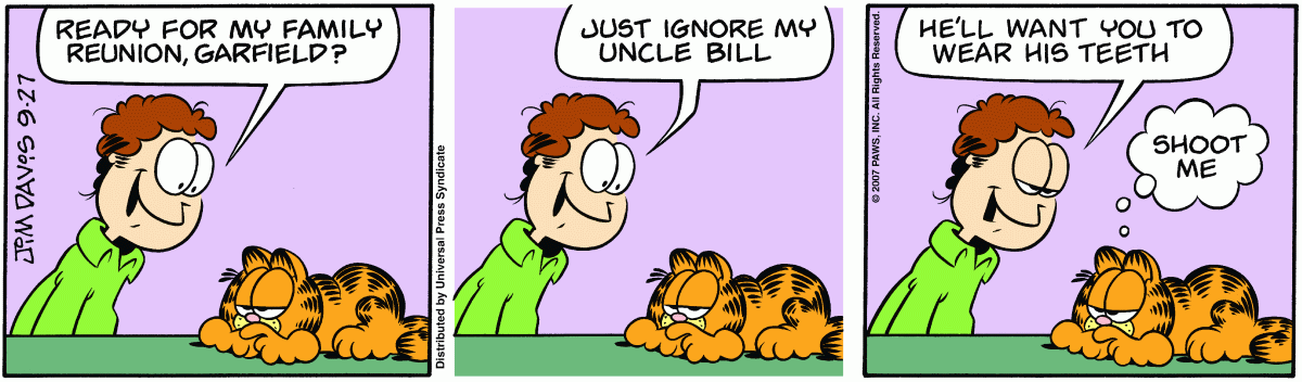 Garfield, September 27, 2007