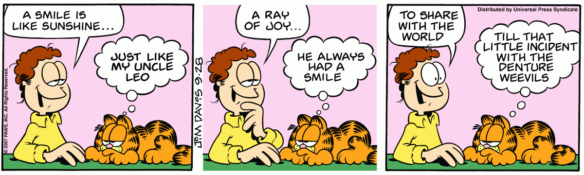 Garfield, September 28, 2007