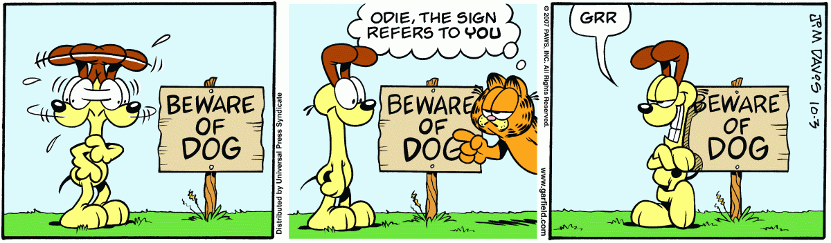 Garfield, October 3, 2007