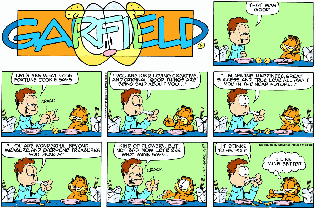 Garfield, October 7, 2007