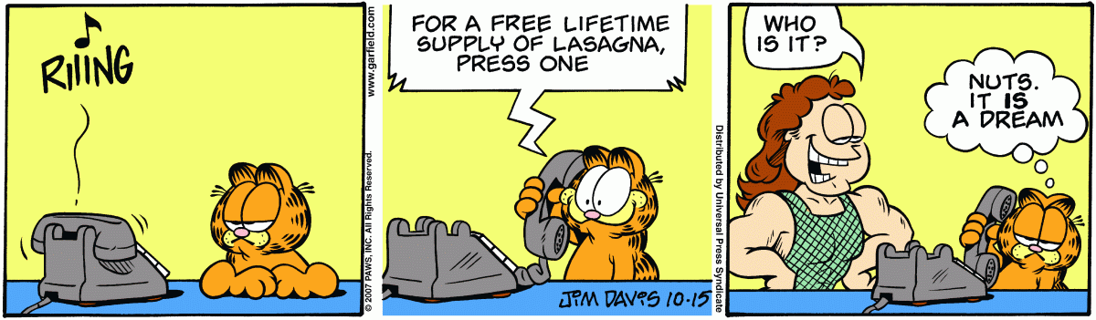Garfield, October 15, 2007
