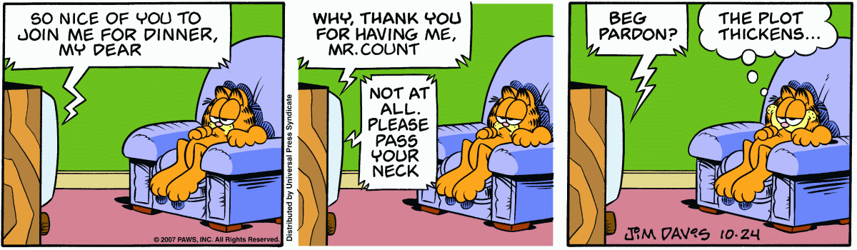 Garfield, October 24, 2007