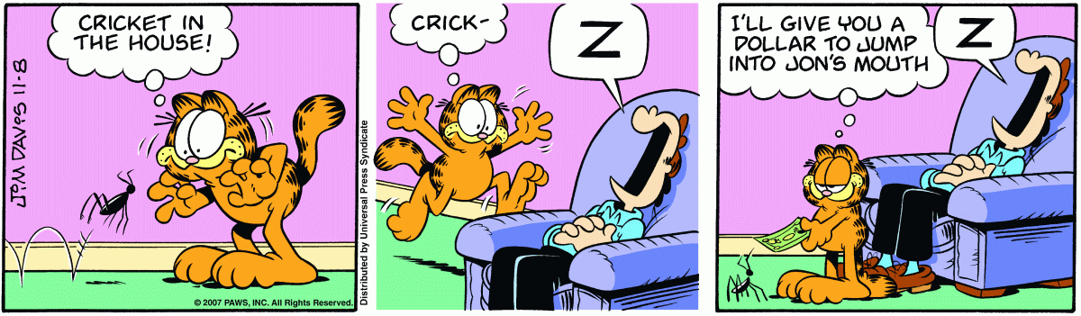 Garfield, November 8, 2007