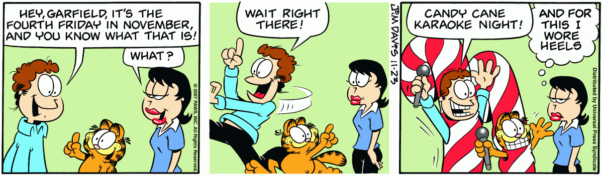 Garfield, November 23, 2007